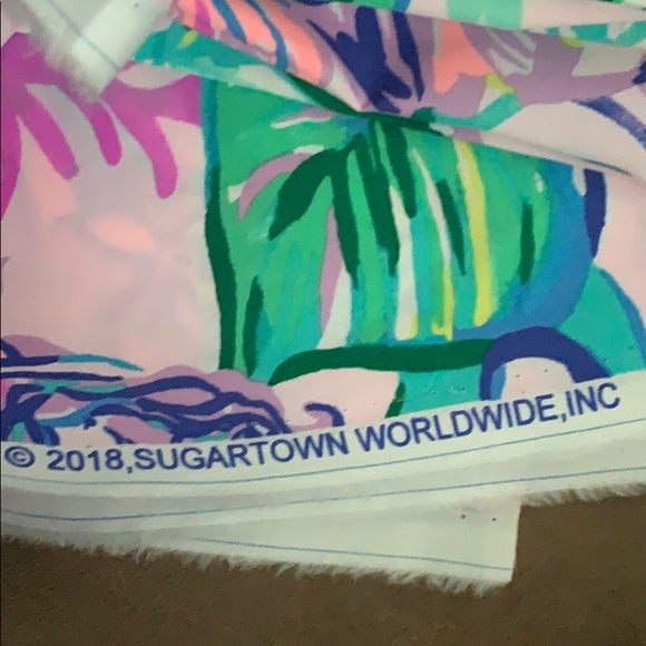 Lilly Pulitzer Mermaid 18x18 fabric square. - Picture 2 of 2